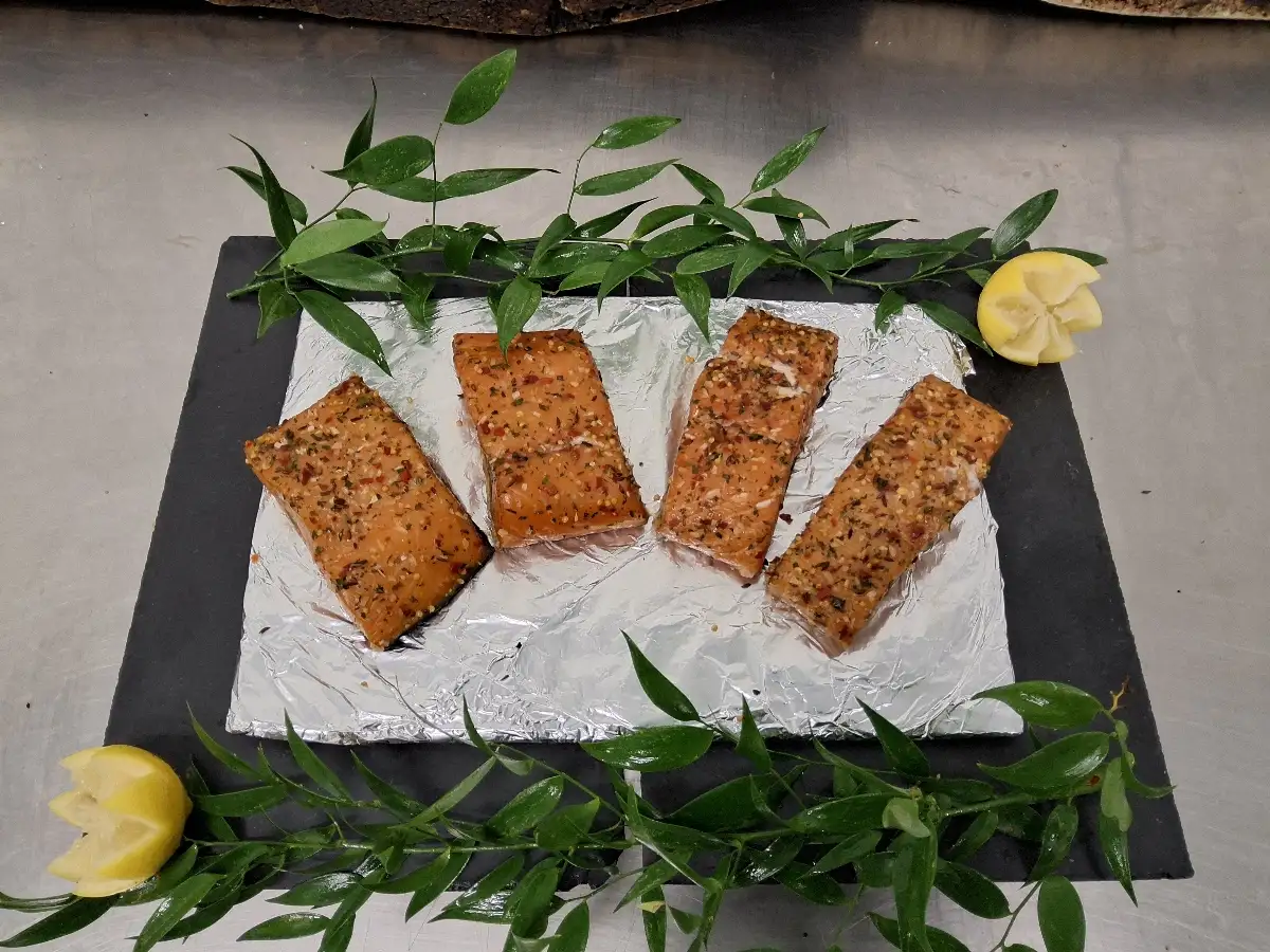 Pavé de saumon fumé provançale